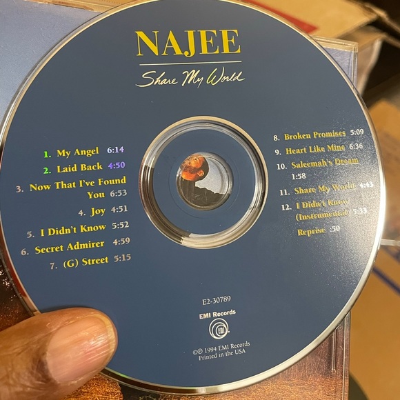 Share My World CD by Najee, Released 1994 - Picture 3 of 4